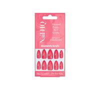 Nail HQ Almond Poppy Red Acrylic Nails (24 Pieces)