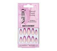 Nail HQ Almond Purple French Nails 24 pcs