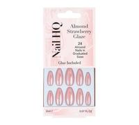 Nail HQ Almond Strawberry Glaze Nails (24 Pieces)
