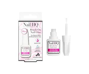 Nail HQ Brush-On Nail Glue 10 ml - Super-Strong Fast-Drying Adhesive for Press-On Nails, Nail Tips, Broken Nails & Nail Art - PETA-Approved, Vegan & Cruelty-Free