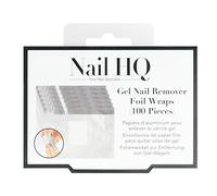 Nail HQ Foil Nail Wraps - 100 Pack Gel & Acrylic Nail Remover Foils, Fast Mess-Free Removal - Aluminium Foils With Pre-Attached Cotton Pads - At- Home Soak-Off Remover