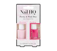 Nail HQ Nail Polish Set - Pretty & Pink Duo - Nail Lacquer Kit Perfect for Nail Art - Vegan & Cruelty-Free - 2 x 10ml