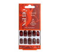 Nail HQ Oval Cherry Kiss Cat Eye Nails 24 pcs