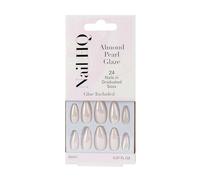 Nail HQ Press On Nails - Almond Pearl Glaze Chrome Nails, 24 Durable Glossy Finish False Nails for Salon-Quality Manicure at Home