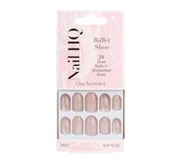 Nail HQ Press On Nails - Oval Ballet Shoe Cat Eye Nails, 24 Durable Glossy Finish False Nails for Salon-Quality Manicure at Home