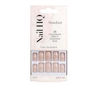 Nail HQ Press On Nails - Square Stardust Cat Eye Nails, 24 Durable Glossy Finish False Nails for Salon-Quality Manicure at Home