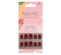 Nail HQ Square Deep Red Nails