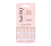 Nail HQ Square Elegant French Tip Nails 24 pcs