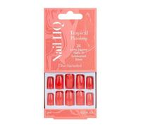 Nail HQ Square Tropical Passion Nails (24 Pieces)