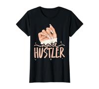 Nail Hustler Value Graphic T-Shirt, Women, Black, L
