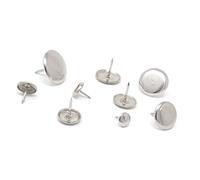 Nail in Metal Furniture Carpet Floor Protector Pads 13mm 15mm 18mm 20mm 23mm 25mm 28mm 30mm 35mm. Made in Germany Premium Steel Nickel Plated Feet Slide & Glide Furniture Easily. by Keay Vital Parts