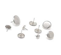 Nail in Metal Furniture Carpet Floor Protector Pads 13mm 15mm 18mm 20mm 23mm 25mm 28mm 30mm 35mm. Made in Germany Premium Steel Nickel Plated Feet Slide & Glide Furniture Easily. by Keay Vital Parts