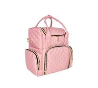 Nail Kit Carrying Bag for Manicure Tools 48 Bottle Nail Polish Organizer Bag Art Storage Case Holds Bags Cosmetic Handbag Travel Carrying Nail Tech Travel Case(Pink)
