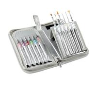 Nail Kit Carrying Bag for Manicure Tools Brush Bag Makeupcase Pen Nail Manicure Bagorganizer Roll Storage Container Brushesholder Paintingrolling Drill Dotting Nail Tech Travel Case