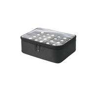 Nail Kit Carrying Bag for Manicure Tools Nail Polish Storage Bag Essential Oil Portable Cosmetic Care Kit Tool Box Double Layer 30 Compartment Nail Tech Travel Case(Black-B)