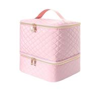 Nail Kit Carrying Bag for Manicure Tools Nail Polish Storage Bag Essential Oil Portable Cosmetic Care Kit Tool Box Double Layer 30 Compartment Nail Tech Travel Case(Color2)