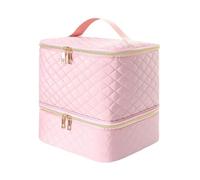Nail Kit Carrying Bag for Manicure Tools Nail Polish Storage Bag Essential Oil Portable Cosmetic Care Kit Tool Box Double Layer 30 Compartment Nail Tech Travel Case(Color3)