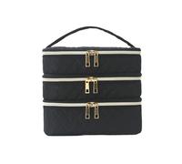Nail Kit Carrying Bag for Manicure Tools Portable 3 Layer Nail Polish Organizer BagTravel Essential Storage Women Use Professional Tech Tools Case Nail Tech Travel Case(Color1)