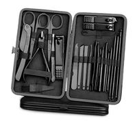 Nail Kit - Professional Nail Clipper Kit - 24 Pieces Stainless Steel Pedicure and Manicure Kit, Portable Travel Set with PU Box, Perfect for Women and Men Travel or Home Use