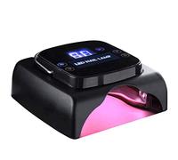 Nail lamp, 60W 30W Dual Power LED Nail Lamp,Professional Red Light Nail Polish Dryer Portable Nail Dryer Curing Lamp,W/4 Timers Setting & Auto Sensor(Black)