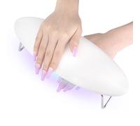 Nail Lamp Hand Rest Pillow,2 In 1 UV LED Nail Lamp with Arm Rest Cushion,48W Nail Dryer for Curing Fingernails Toenails Gel Nails,Nail ArT Beauty Arm Rest Manicure Tool(White)