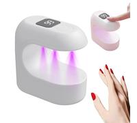 Nail Lamp,Portable LED Dryer with 4 Timers - Single Finger UV Gel Polish Nail Lamp | for Women Girls Professionals Beginners Travel Home Salon Practice Party Beauty Class Photoshoot