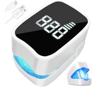 Nail Light, Upgrade Nail Device with Time Display 7 Minute Fast acting Nail Treatment for Multiple Toenails Fingernails, 940nm Infrared Light 500nm Blue Light(Black)