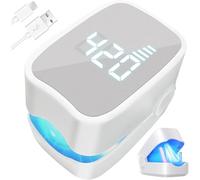 Nail Light, Upgrade Nail Device with Time Display 7 Minute Fast acting Nail Treatment for Multiple Toenails Fingernails, 940nm Infrared Light 500nm Blue Light(White)