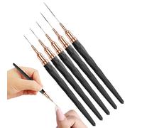 Nail Liner Brushes - Nail Paint Brush | Fine Tip Nail Detail Brush | 5x Precision Liner Brush Fine Tips | UV Gel Polish Painting Nail Design Tools For Long Lines, Thin Details, Fine Drawing