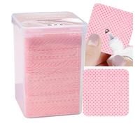 Nail Lint Wipes | 200 Polish Remover Pads Non-Woven Cleaning Wipes for Nails - Nail Polish Remover Wipes, Non-Woven Eyelash Extension Glue Wipes, Cleaning Wipes, Lint Wipes Lash Glue Wipes, Pink