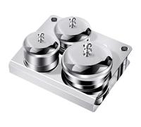 Nail Liquid Container Set with Lid 3pcs Stainless Steel