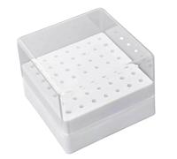 Nail Machine Drill Bit Holder | Organizer with Clear Cover and Forty-Nine Holes | Nail Tool Display Case | Professional Personal Use for Beginners, Home and