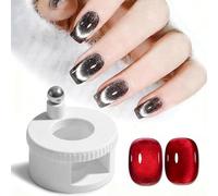 Nail Magnet - 360° Rotating Cat‘s Eye Magnet With Round Magnetic Bead | Beginner-Friendly Design For Uniform Glossy Effects | DIY Nail Design Tool For Home Salon And Manicure Designs