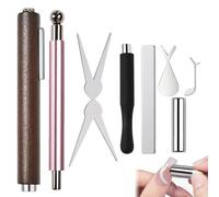 Nail Magnet Tool - Metal, 8-Piece Set | Polišh Magnet Wand | French Manicure Accessory For Nails Art Design DIY Salon And Home Use Beginners Women Girls Art Studio Professional Creation
