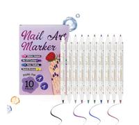 Nail Marker | 10 Colors Quick Dry Long Lasting Manicure Tools,Quick Dry Nail Polish Pens | for Women Teens Mothers Practice Salon Home Party Holiday Summer Spring Halloween Wedding