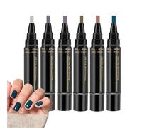Nail Marker | 6 Pieces Quick Drying Long Lasting Beauty Tool - Nail Polish Pens For Girls Women Teens Mothers Practice Salon Home Party Holiday Summer Spring Halloween