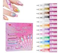 Nail Marker Pen,12-Color Nail Drawing Liner Pen for Women - Professional Salon Manicure Tools for Indoor Traveling Business Trip School Party