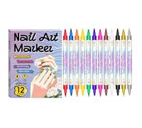 Nail Marker Pen, Quick-Dry Dotting, 16.3x12.6cm, N ail Art Pen, Fingernail Design Tool, Waterproof Vibrant Colors, For Women Adults Home Traveling Business Trip Indoor