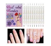 Nail Markers 10 Pieces Smooth Quick-Drying Fine Tips Nail Design Tools