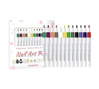 Nail Markers | 12 Colors Long Lasting DIY Manicure Tool | Precision Tip Nail Markers - For Women Wife Girlfriend Christmas Home And Wedding