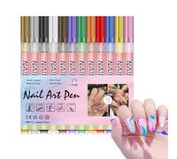 Nail Markers, 12 Colours 0.7 mm Pen for Nail - Modelling Markers for Home, Salon, Party, Wedding Formal and Travel