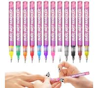Nail Markers - 12 Colours DIY Tools - Markers Gift Ideas for Women Girls Beginners Birthday Party Home Salon