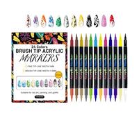 Nail Markers | Double-Ended Fingernail Decor Tools - Nail Painting Liner Brush,for Beginners Professionals Ladies Wives Mothers Home Salon Art Students DIY Enthusiasts