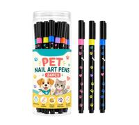Nail Markers for Dogs 24-Color Long-Lasting Quick Dry Water-Based Glitter