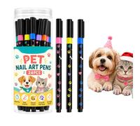 Nail Markers for Dogs 24-Color Quick Dry Long-Lasting Water-Based