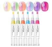 Nail Markers Kit - Six Colour Set, No Lamp Required, High Shine Finish