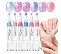 Nail Markers Kit - Six Colour Set, No Lamp Required, High Shine Finish