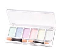 Nail Mirror Powder Nail Art Solid Mirror Powder 6 Colours Manicure Chrome Glitter Pigment with Eyeshadow Sticks Colorful