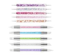 Nail Modelling Pen, 10 Pieces Double-Sided Rhinestone Nail Polish Modelling Tool, Multifunctional Fingernail Engraving Pen for Home, School, Business, Trip Indoor