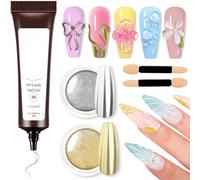 Nail Molding Gel - Nail Carved Glue,Non-Sticky 5D Sculpting Gel for Women Girls Salon Home Wedding Daily Gathering Holiday Formal